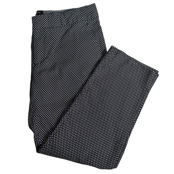 Banana Republic Hampton Petite Black White Dot‎ Print Cropped Pants - Picture 1 of 8